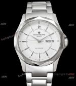 Newest Fake Patek Philippe Geneve 904L Silver Steel White Dial Watch
